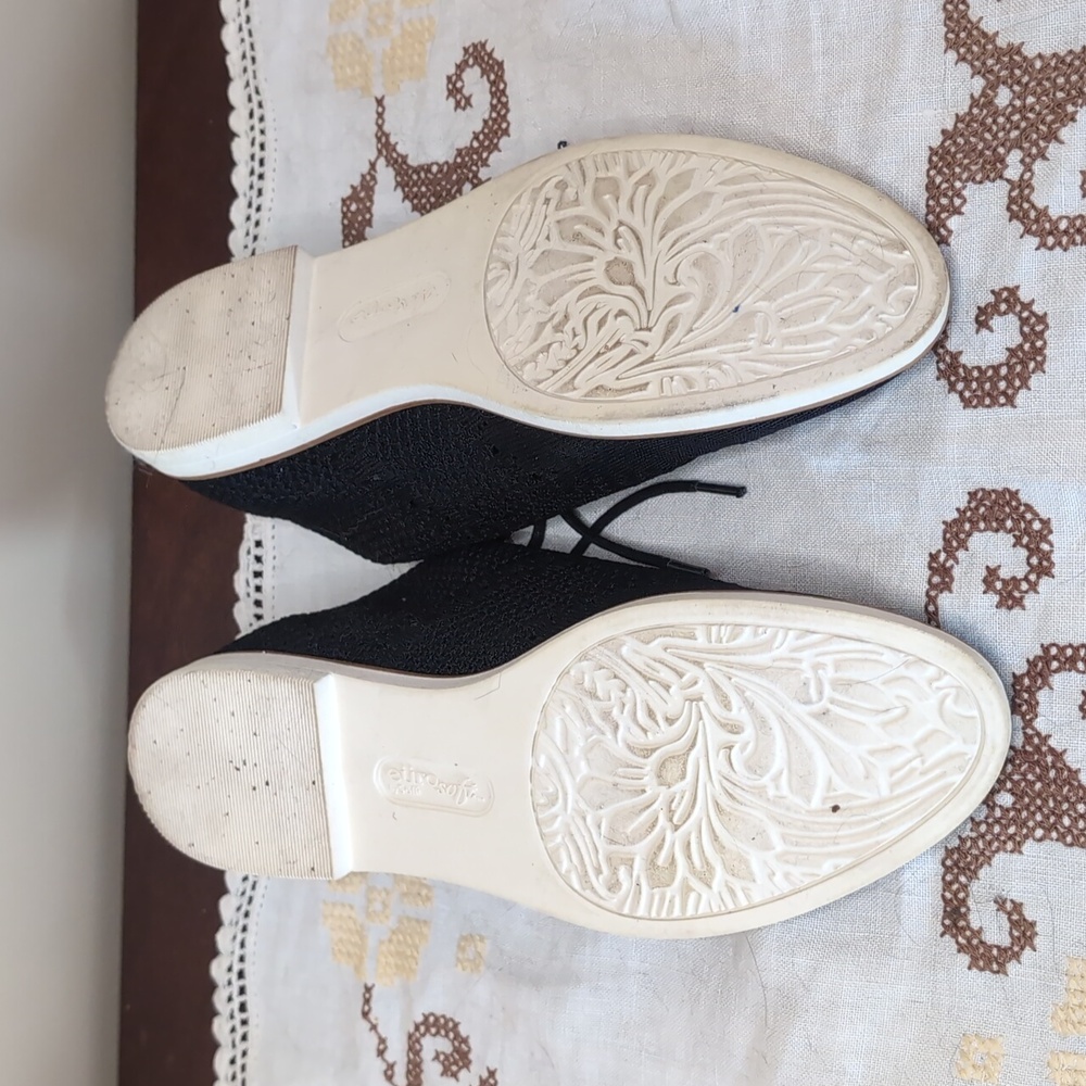 Sz 7.5 eurosoft Black Virida Knit Lace-up Oxford by Sofft - Picture 4 of 7